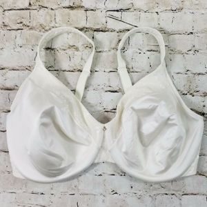 Bali 01167X Ivory Satin Tracings Minimizer Underwire Bra Womens 36DD/E